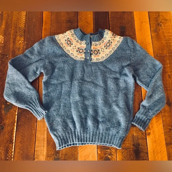 Vintage women’s Deans of Scotland 100% Shetland Wool size small 38 - Picture 2 of 4